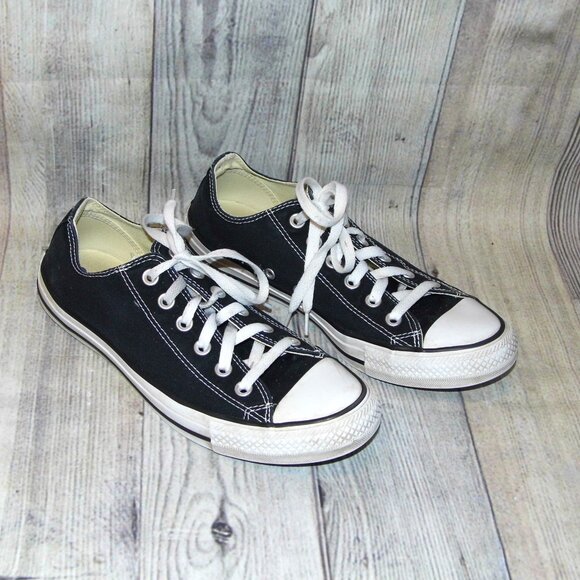 CONVERSE Chuck Taylor All Star OX Black Sneakers Womens Size 9 - Picture 1 of 7